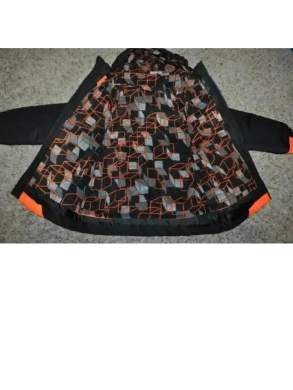 Boys All Weather Jacket 4/5 Black Orange 4 in 1 Winter Spring Fall Athletech